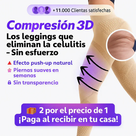 🔥Pack 2×1 — Leggings 3D anticelulitis 🔥 Paga al recibir